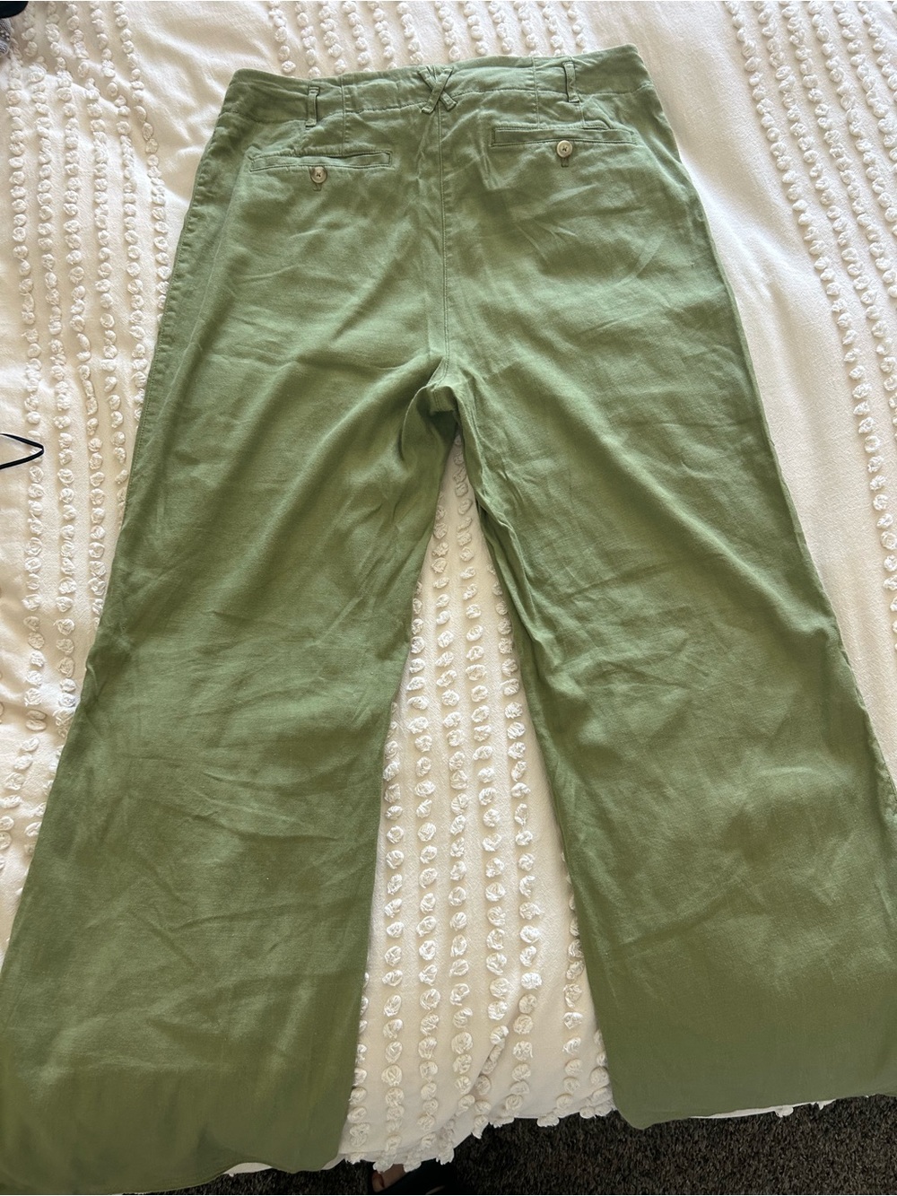 Maeve by Anthropologie Olive Green High-Rise Wide-Leg Pants - Picture 5 of 11